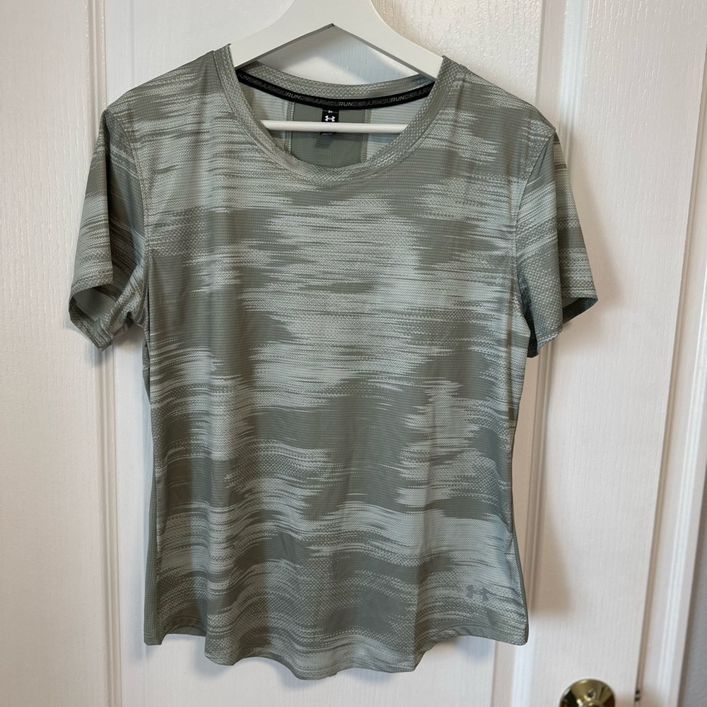 Under Armour Green Graphic Fitted Short Sleeve Tee